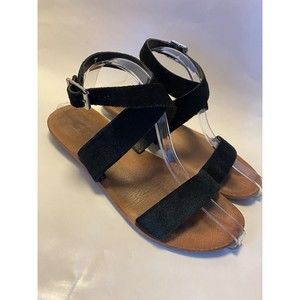 Urban Outfitters Wrap Women's Suede Boho Sandals - Black 7